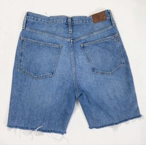 Madewell Blue Denim Cut Off Jean Shorts Cotton The Mom Jean 30